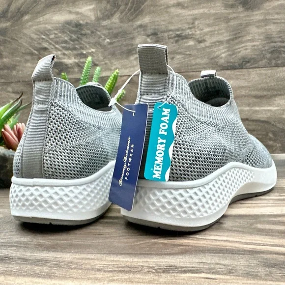 NIB Tommy Bahama Flint Knit Jogger Memory Foam Slip On Sneaker Charcoal - Picture 8 of 14